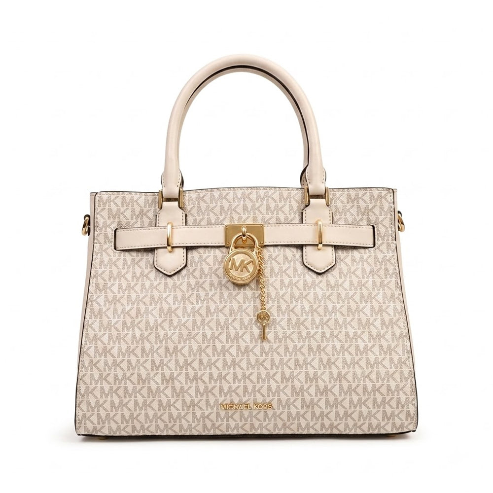 MK HAMILTON MD SATCHEL 35F1GHMS2B LT CREAM MULTI (IR) Default Title - MamasJan Ladies Shoes & Bags