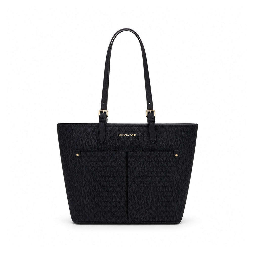 MK DBL POCKET JET SET TRAVEL TOTE BAG 35F3GTVT3B BLACK SIG ( Default Title - MamasJan Ladies Shoes & Bags