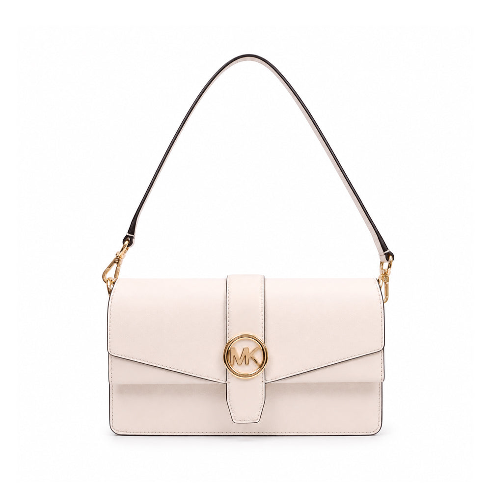 MK GREENWICH MD FLAP SH BAG 35S5GGRL2L LT CREAM (IR) Default Title - MamasJan Ladies Shoes & Bags