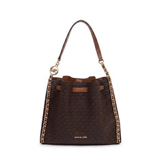 MK MINA SHOULDER BAG 35H3G4ML3B BROWN SIG (IR) Default Title - MamasJan Ladies Shoes & Bags