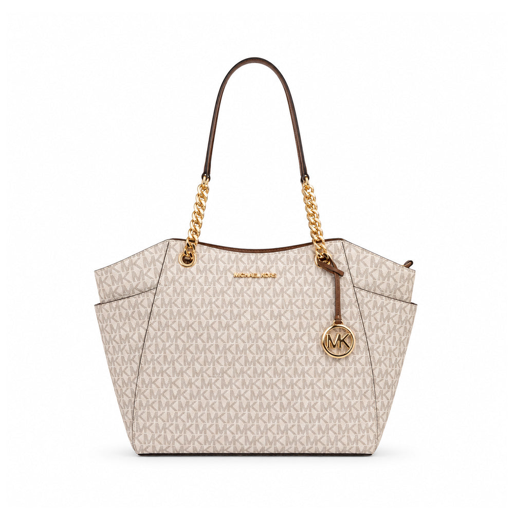 MK JET SET TRAVEL LG CHAIN TOTE 35S4GTVT3B VANILLA SIG (IR) Default Title - MamasJan Ladies Shoes & Bags