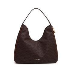 MK NAYLA HOBO SHOULDER 35F5G5ZL6B BROWN SIG (IR) Default Title - MamasJan Ladies Shoes & Bags