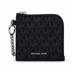MK JET SET TRAVEL WITH CHAIN CARD HOLDER 35S6STVC6B BLACK (I Default Title - MamasJan Ladies Shoes & Bags