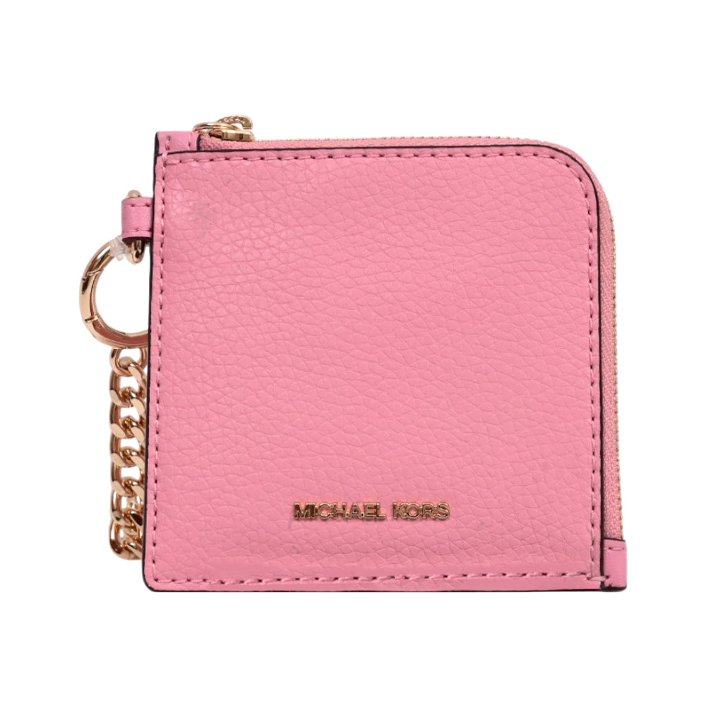 MK JET SET TRAVEL WITH CHAIN CARD HOLDER 35S6GTVC6L CARNATIO Default Title - MamasJan Ladies Shoes & Bags