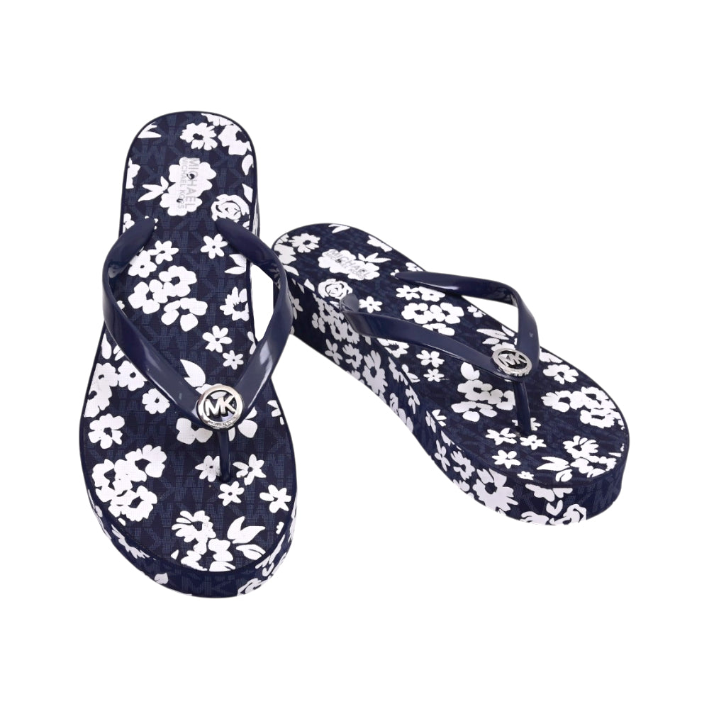 MK BEDFORD FLIP FLOP FLWR 49S6BDFA1B NAVY 8M (IR) Default Title - MamasJan Ladies Shoes & Bags
