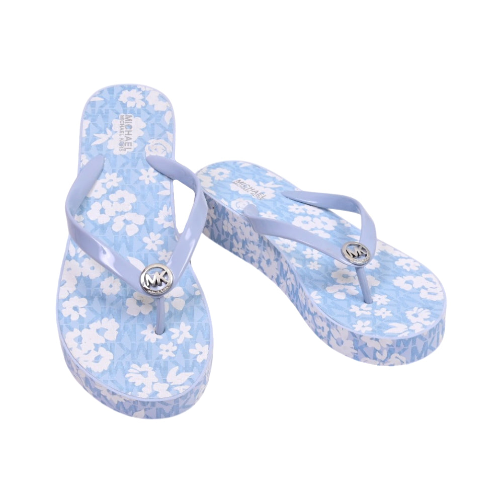 MK BEDFORD FLIP FLOP FLWR 49S6BDFA1B PALE OCEAN 8M (IR) Default Title - MamasJan Ladies Shoes & Bags