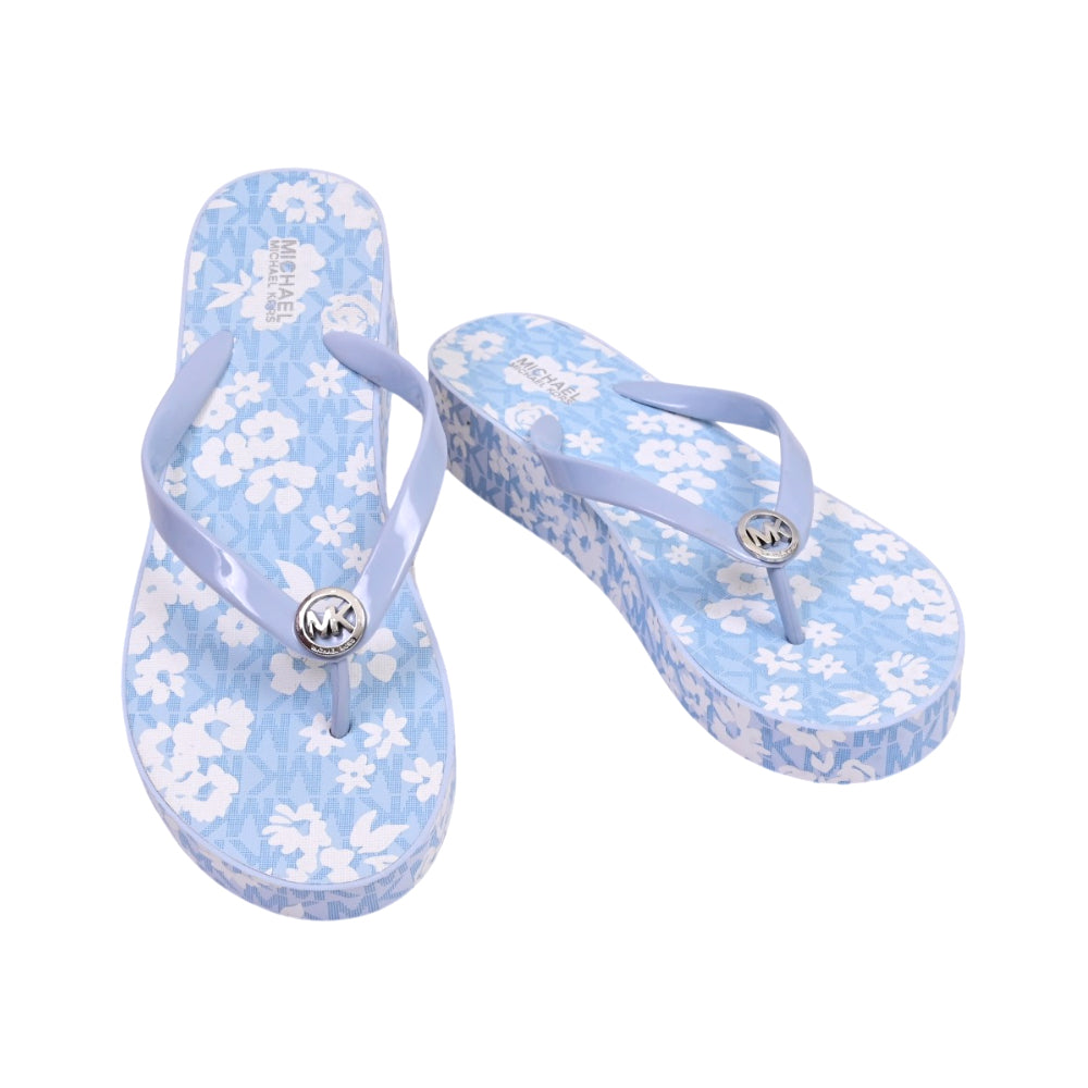 MK BEDFORD FLIP FLOP FLWR 49S6BDFA1B PALE OCEAN 9M (IR) Default Title - MamasJan Ladies Shoes & Bags