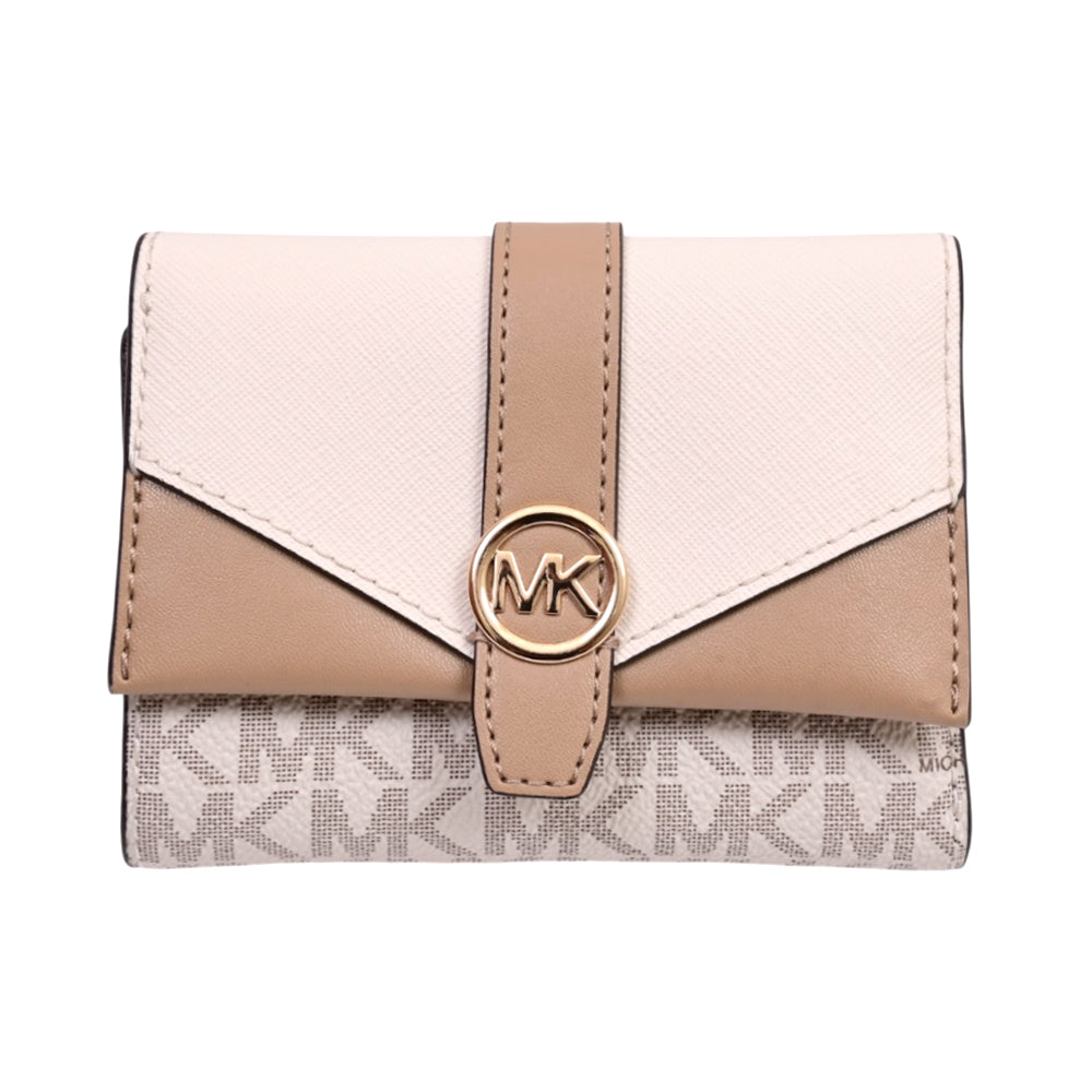 MK GREENWICH TRIFOLD35R6GRE6B LT CREAM MULTI (IR) Default Title - MamasJan Ladies Shoes & Bags