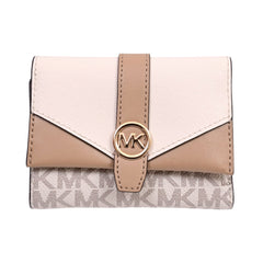 MK GREENWICH TRIFOLD35R6GRE6B LT CREAM MULTI (IR) Default Title - MamasJan Ladies Shoes & Bags
