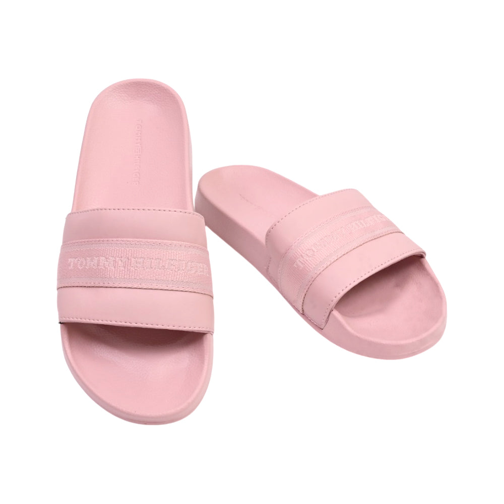TH WOMEN SLIDE XW 07565-651 PNK 6.5 (IR) Default Title - MamasJan Tommy Hilfiger