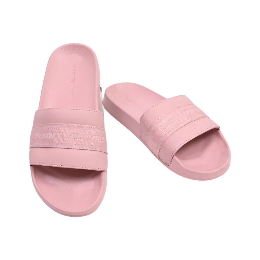 TH WOMEN SLIDE XW 07565-651 PNK 7.5 (IR) Default Title - MamasJan Tommy Hilfiger