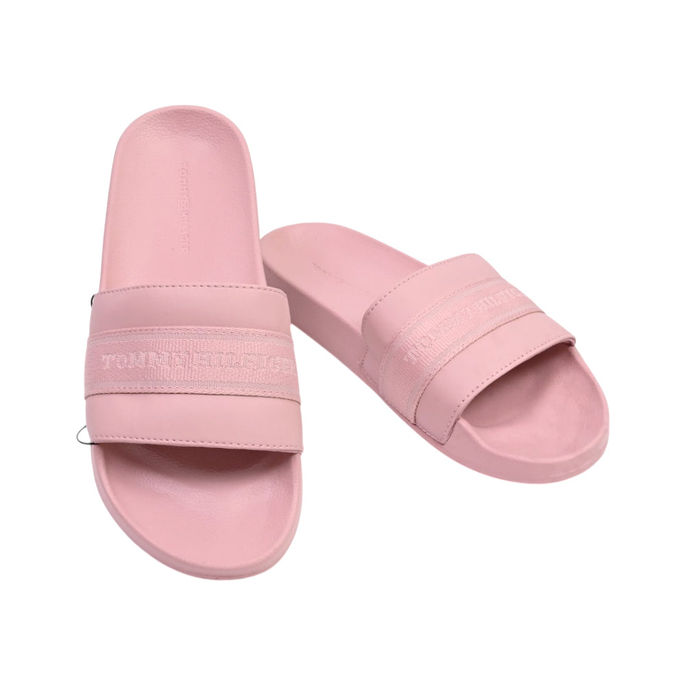 TH WOMEN SLIDE XW 07565-651 PNK 9.5 (IR) Default Title - MamasJan Tommy Hilfiger