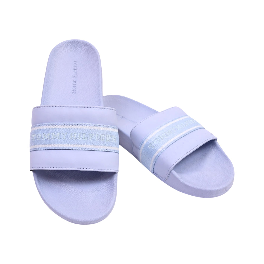 TH WOMEN SLIDE XW 07565-401 BLU 9.5 (IR) Default Title - MamasJan Tommy Hilfiger