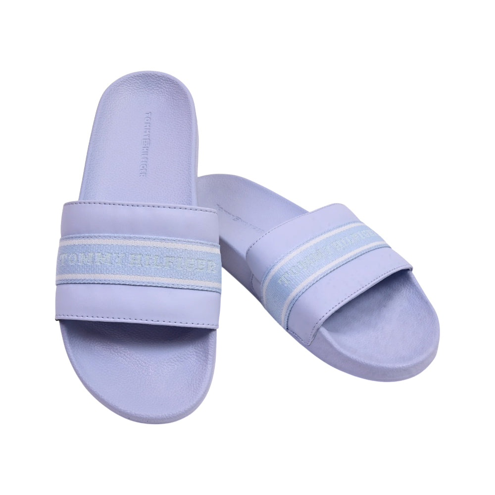 TH WOMEN SLIDE XW 07565-401 BLU 6.5 (IR) Default Title - MamasJan Tommy Hilfiger