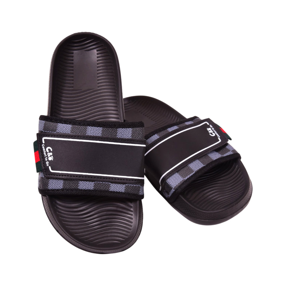 BOYS SLIPPER IR 37 BLACK 2517-102 36-41 Default Title - MamasJan KidsWear