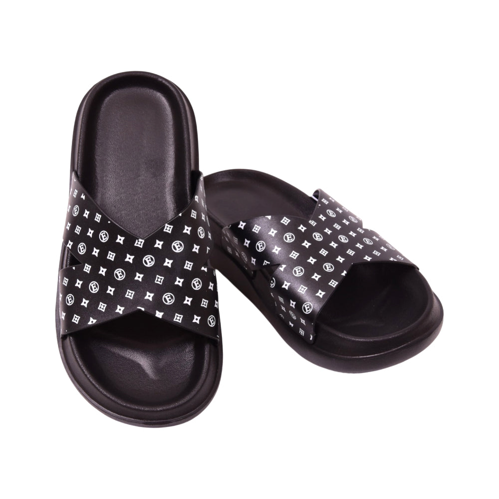 LADIES SLIPPER IR 37 BLACK E-372-13 36-41 Default Title - MamasJan KidsWear