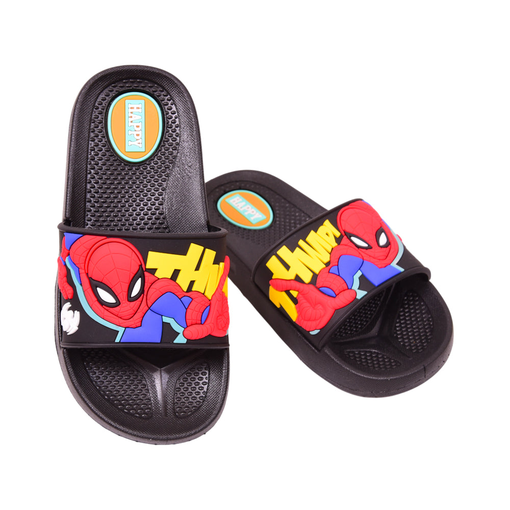 BOYS SLIPPER IR 30 BLACK SX-B08-48 26-30 Default Title - MamasJan KidsWear