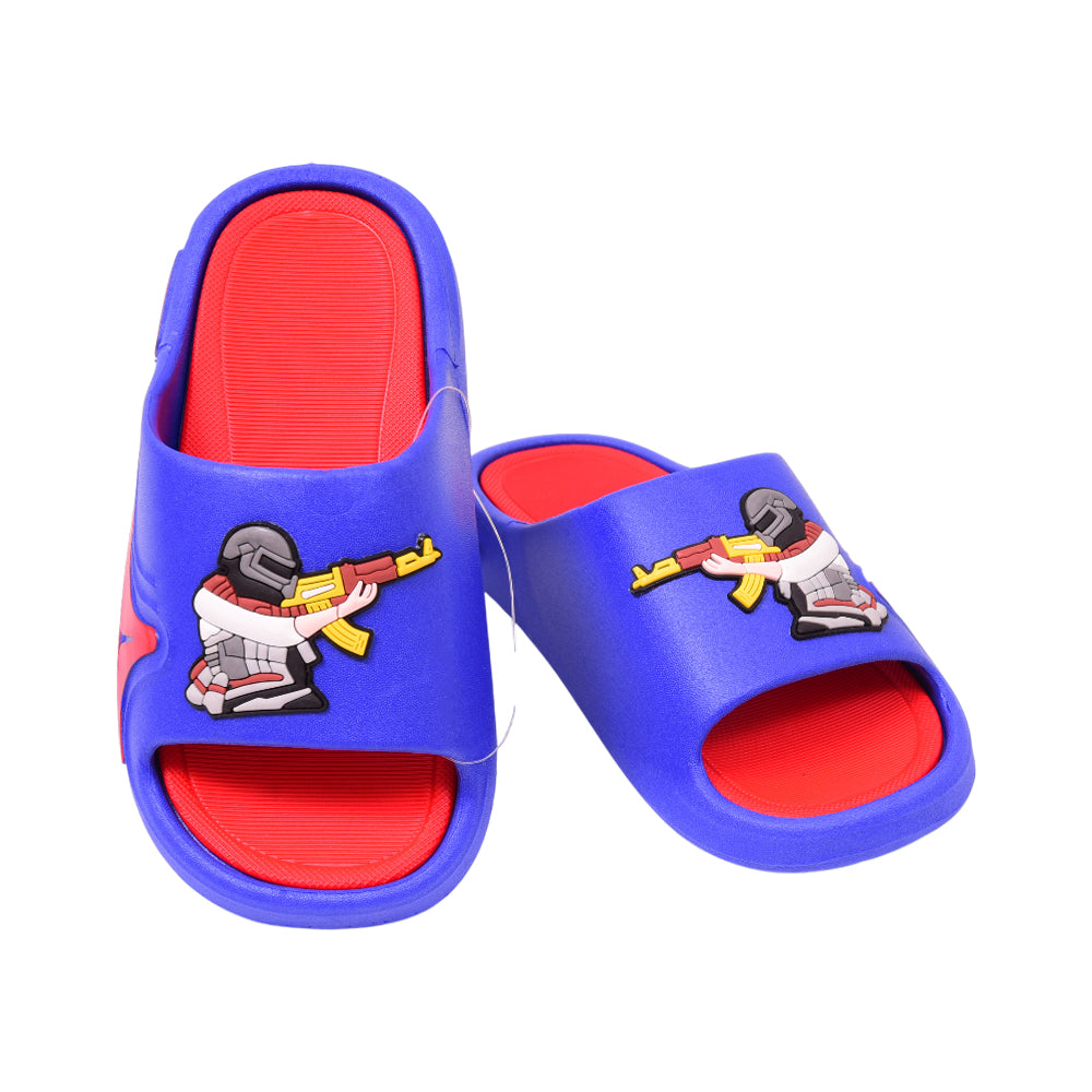 BOYS SLIPPER IR 32-33 BLUE RED SX-9992-1 30-35 Default Title - MamasJan KidsWear