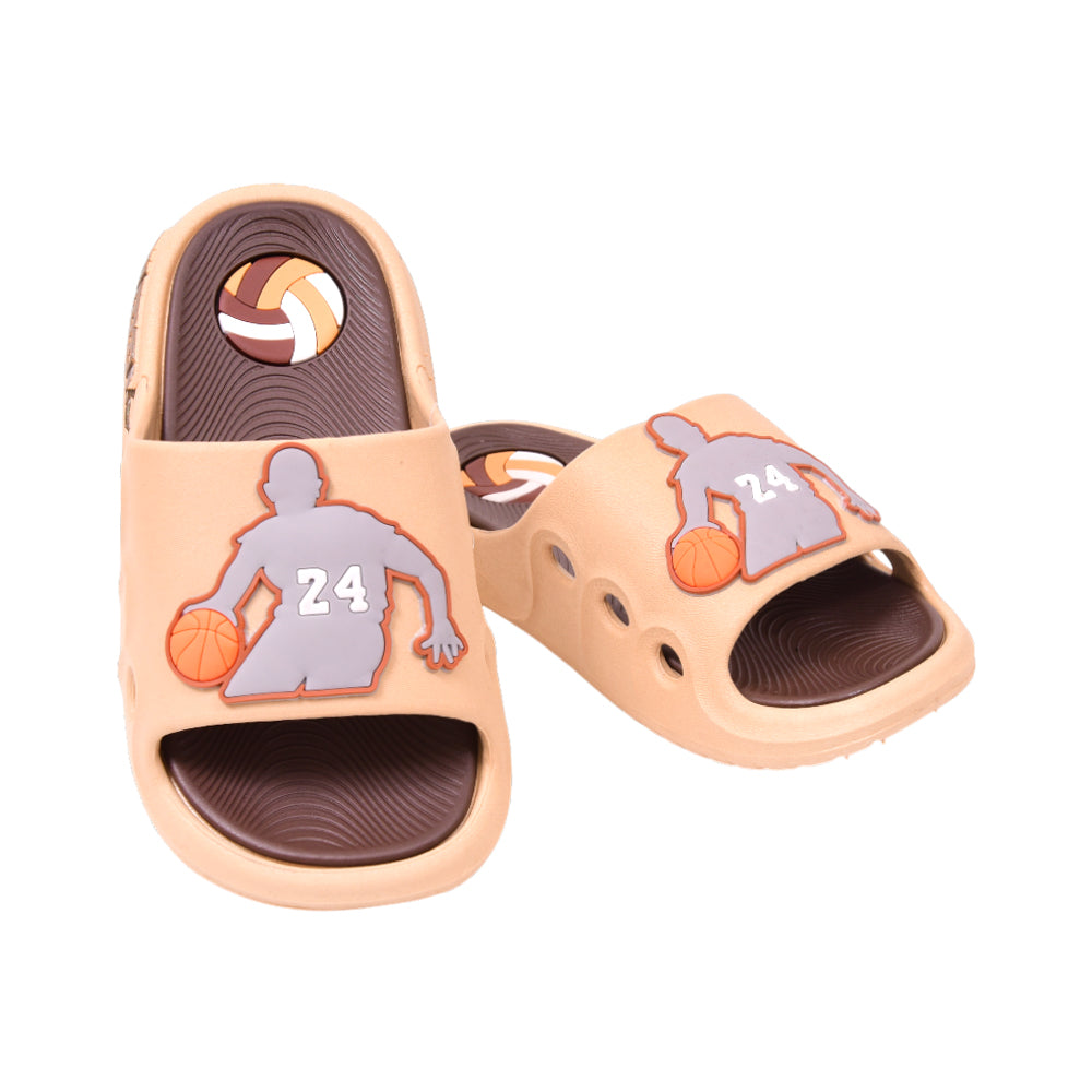 BOYS SLIPPER IR 30-31 BEIGE BROWN SX-9993-1 30-35 Default Title - MamasJan KidsWear
