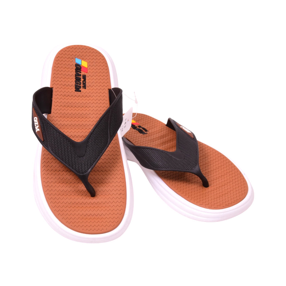 MEN FLIPFLOP IR 40-41 BLACK BROWN SX-213-3 40-45 Default Title - MamasJan KidsWear