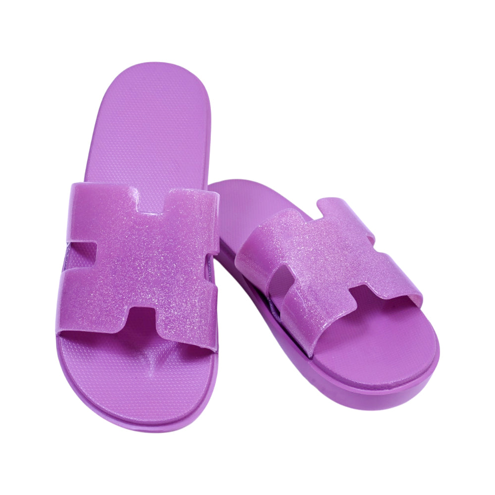 LADIES SLIPPER FANCY IR-26 SIZE 41 PURPLE 8205-2 36-41 PVC Default Title - MamasJan KidsWear