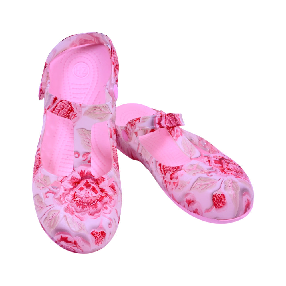 LADIES CROCS FANCY IR-26 SIZE 38 RED PINK 8018C-2 37-42 EVA- Default Title - MamasJan KidsWear