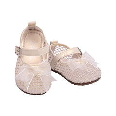 GIRLS PUMPS SIZE 18 WHITE A-52 16-20 W.G Default Title - MamasJan Boys Shoes & Slippers