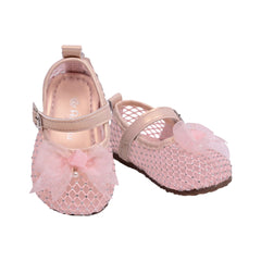 GIRLS PUMPS SIZE 18 PINK A1001 16-20 W.G Default Title - MamasJan Boys Shoes & Slippers