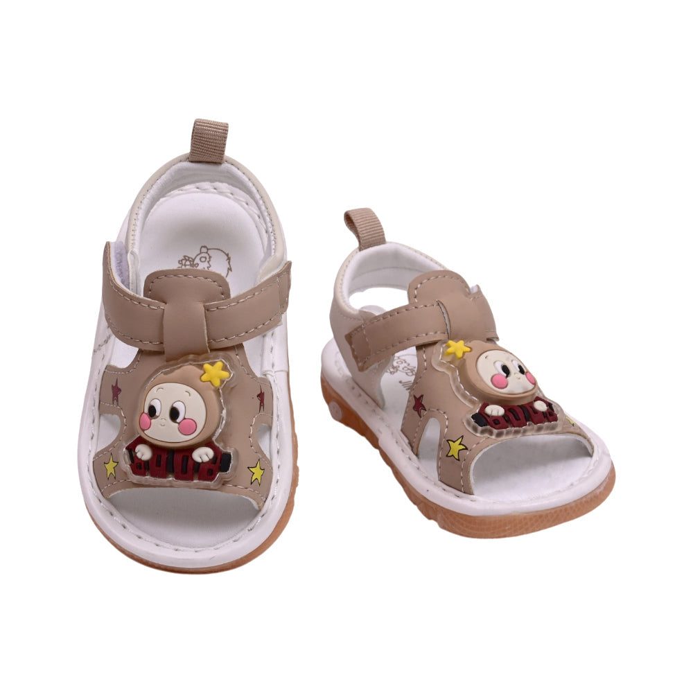 GIRLS SANDAL SIZE 18 BROWN 615 17-21 W-G Default Title - MamasJan Boys Shoes & Slippers