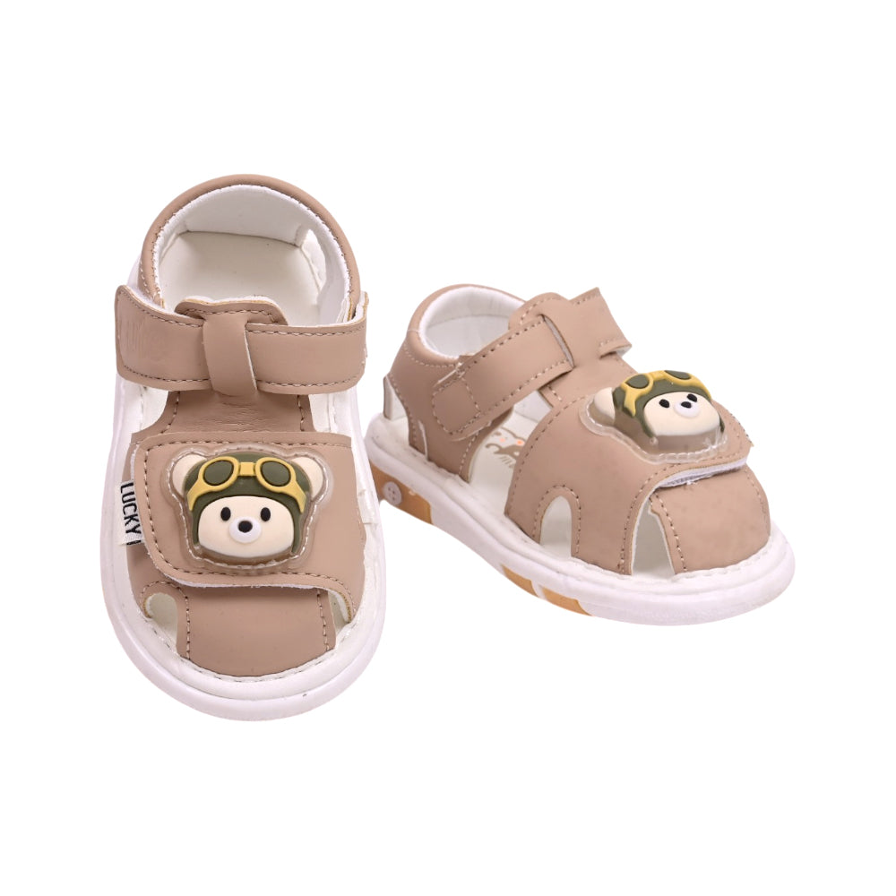 BOYS SANDAL SIZE 18 BEIGE M21 17-21 W-G Default Title - MamasJan Boys Shoes & Slippers