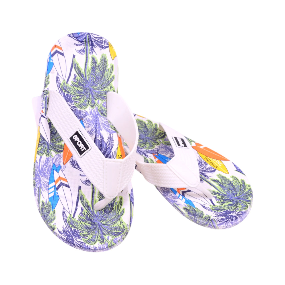 BOYS FLIP FLOP WHITE SIZE 35 ST-331B 30-35 IR-26 PVC Default Title - MamasJan KidsWear