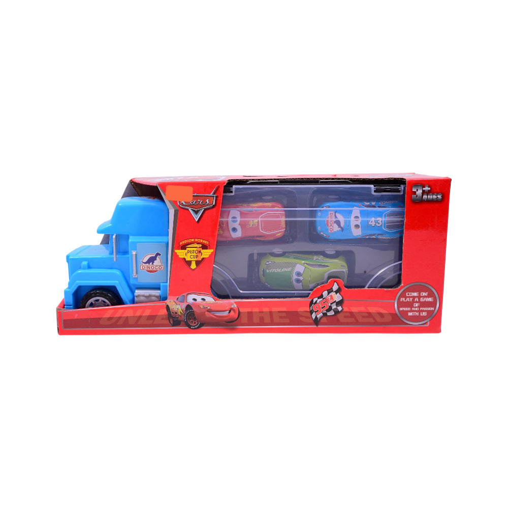 1688-107 MCQUEEN TRUCK W-3CARS A.I Default Title - MamasJan Toys