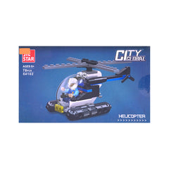 54102 POLICE HELICOPTER BLOCKS 78PCS A.I Default Title - MamasJan Toys