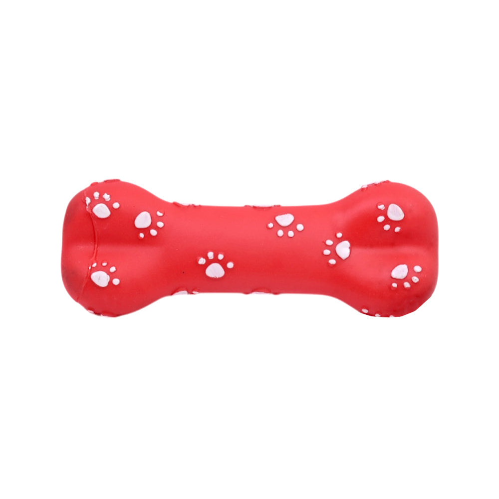 DURABLE RUBBER PET CHEW TOY BONE RED IR Default Title - MamasJan All Essentials