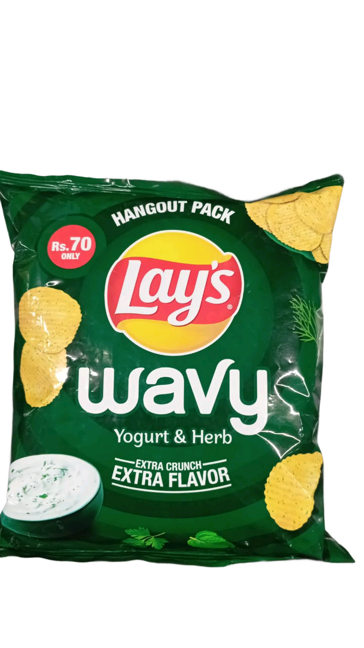 LAYS WAVY YOGURT & HERB 45GM Default Title - MamasJan Grocery Food
