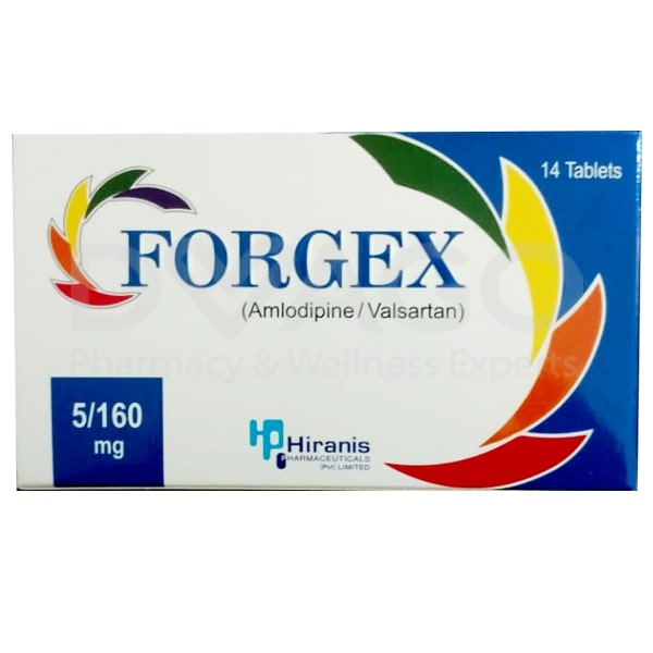 Forgex Tablets 5/160mg (1 Box = 2 Strips) (1 Strip = 7 Tablets)