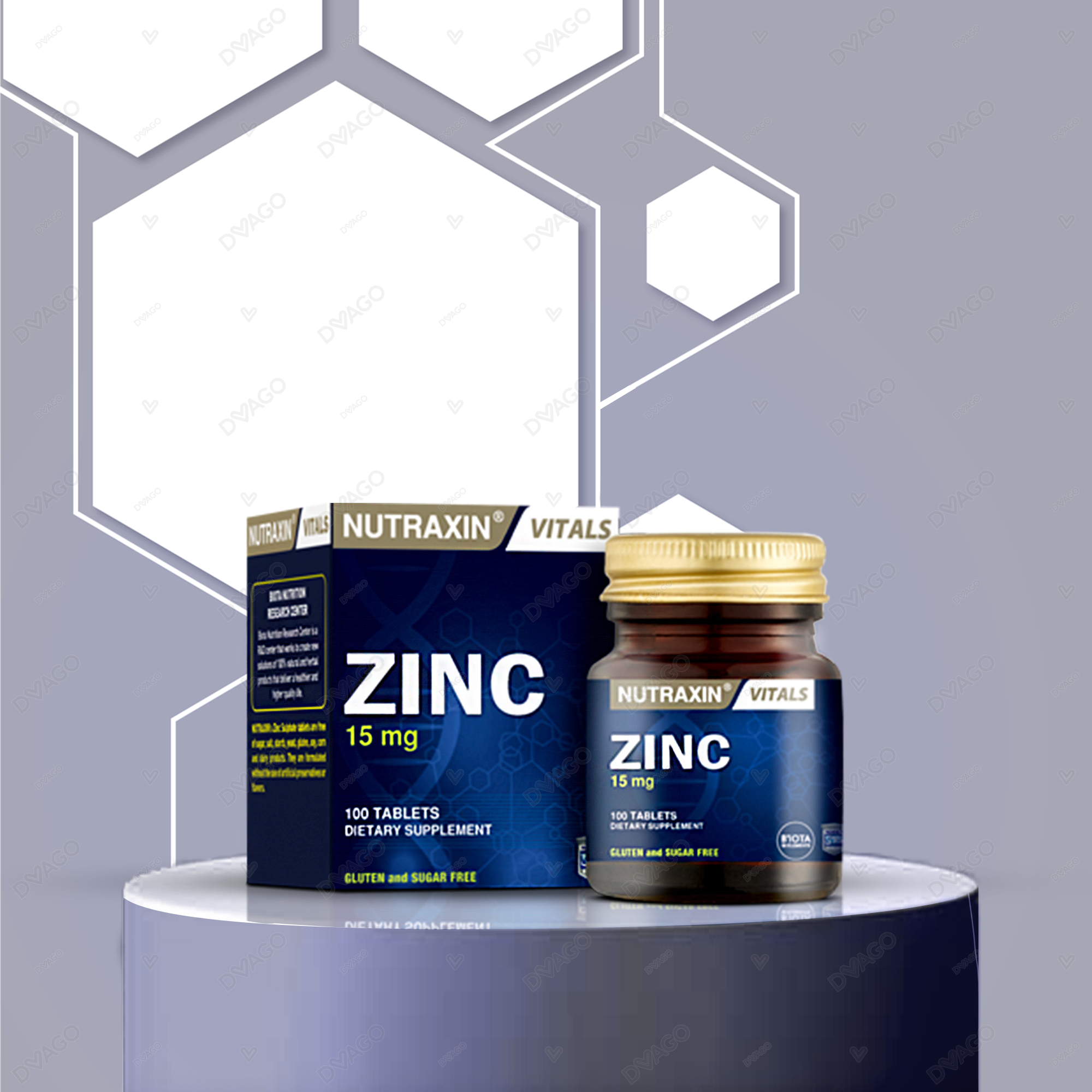 Nutraxin Zinc Tablets 15mg  (1 Bottle = 100 Tablets)
