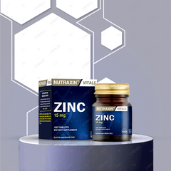 Nutraxin Zinc Tablets 15mg  (1 Bottle = 100 Tablets)