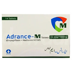 Adrance-M Tablets 12.5mg/1000mg (1 Box = 1 Strip)(1 Strip = 14 Tablets)