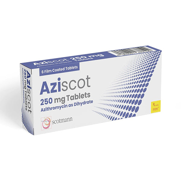 Aziscot Tablets 250mg (1 Box = 1 Strip)(1 Strip = 6 Tablets)
