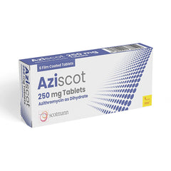 Aziscot Tablets 250mg (1 Box = 1 Strip)(1 Strip = 6 Tablets)
