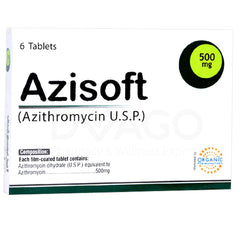 Aziscot Tablets 500mg (1 Box = 1 Strip)(1 Strip = 6 Tablets)