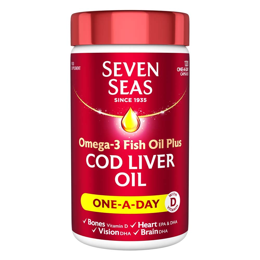 Seven Seas Pure Cod Liver Oil Capsules (1 Bottle = 120 Capsules)
