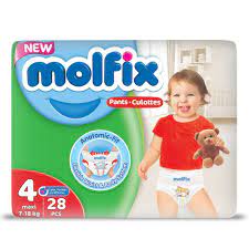 Molfix Baby Diapers Twin Pack Junior size 5 28Pcs