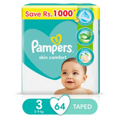 PAMPERS BABY DIAPERS 3 MEDIUM 64PCS