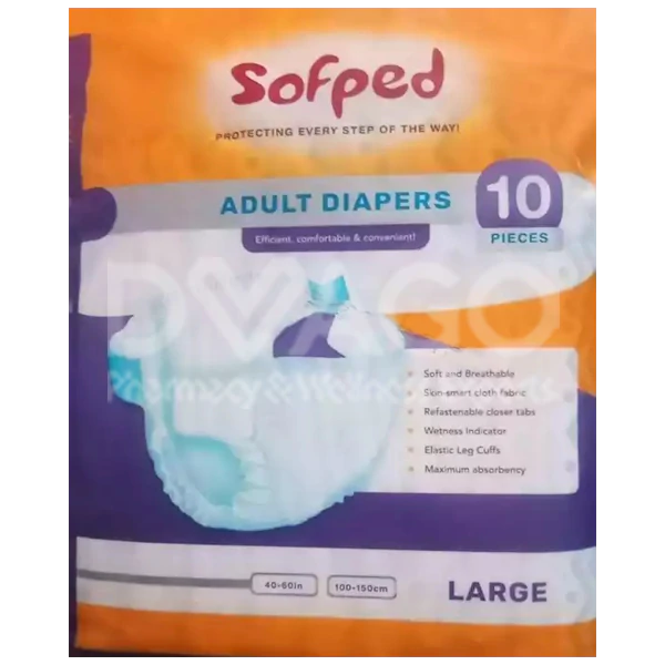 Sofped Adult Diapers Size L 10Pcs
