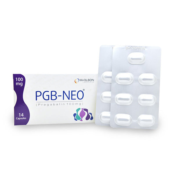 PGB-NEO Capsules 100mg  (1 Box = 2 Strips) (1 Strip = 7 Capsules)