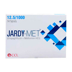 Jardy-Met Tablets 12.5+1000mg (1 Strip = 7 Tablets)