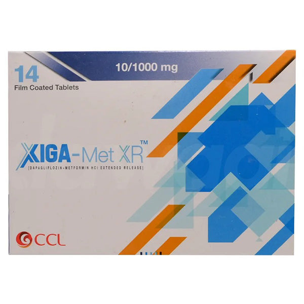 Xiga-Met XR Tablets 10/1000mg (1 Box = 2 Strips) (1 Strip = 7 Tablets)
