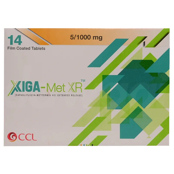 Xiga-Met XR Tablets 5mg/1000mg (1 Box = 2 Strips) (1 Strip = 7 Tablets)